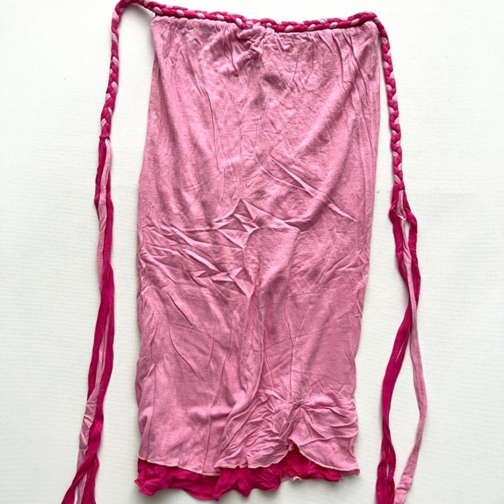 Sweetees Mini Pink  Braided Tube Dress ( S )